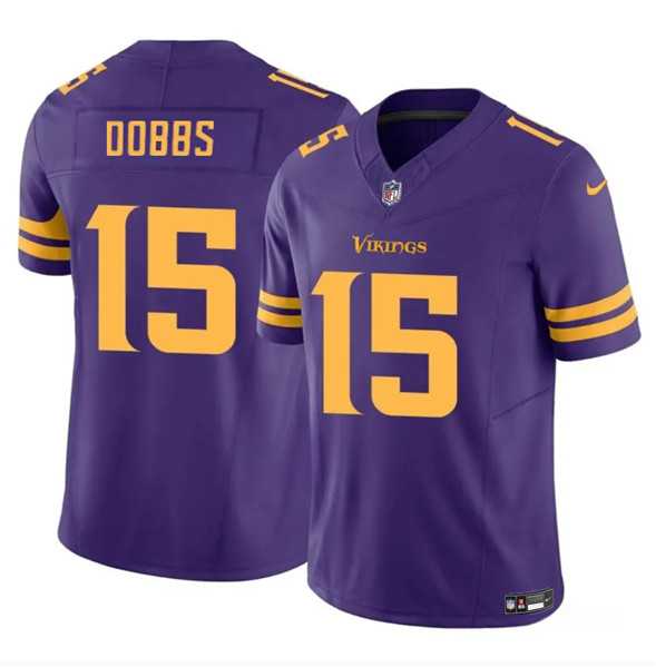 Men & Women & Youth Minnesota Vikings #15 Josh Dobbs Purple 2023 F.U.S.E. Color Rush Limited Jersey,We sell and wholesale Men & Women & Youth Minnesota Vikings #15 Josh Dobbs Purple 2023 F.U.S.E. Color Rush Limited Jersey on line form chian!
